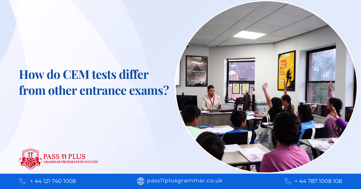 How do CEM tests differ from other entrance exams?