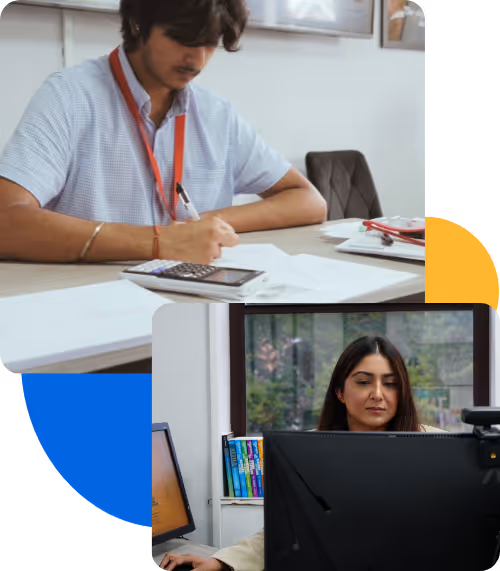 Student studying for GCSE